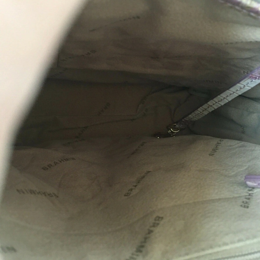 Gorgeous EUC Brahmin Pink, lavender and cream/gold Crossbody classic - Picture 3 of 8
